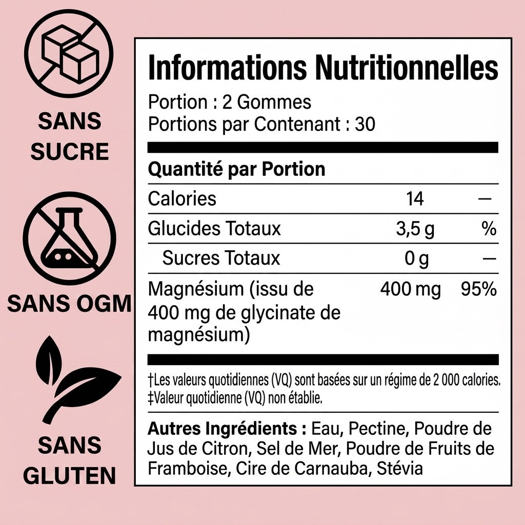 Informations nutritionnelles Alma